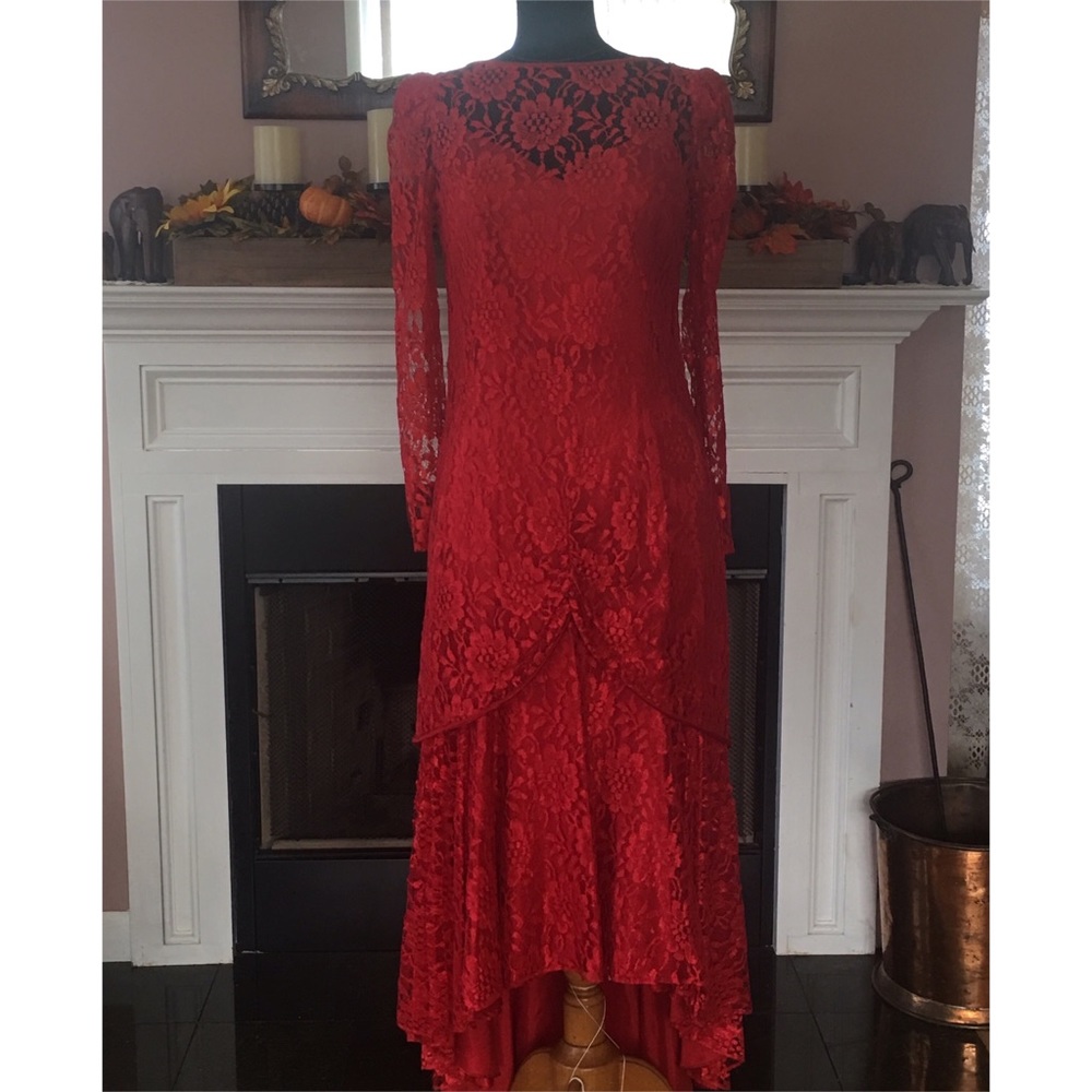 Red Lace Gown